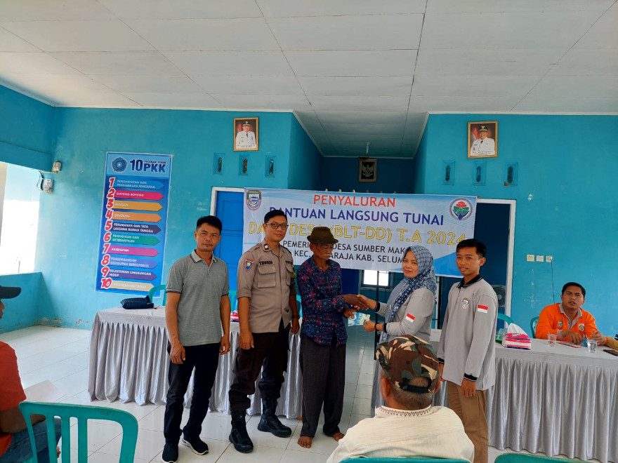 PENYALURAN BLT DANA DESA SUMBER MAKMUR TAHUN ANGGARAN 2024 PERIODE BULAN JULI